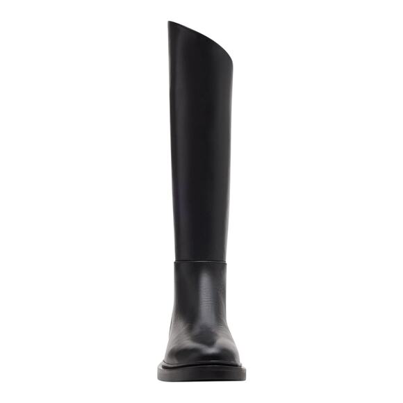 Steve Madden Women's Gaige Leather Wide Calf Tall Riding Boots Black Size 8 1/2 - Picture 3 of 5